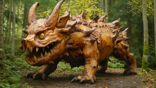 Fierce Wooden Creature in Forest