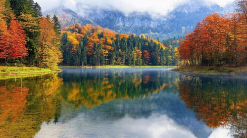 Autumnal Serenity by the Lake