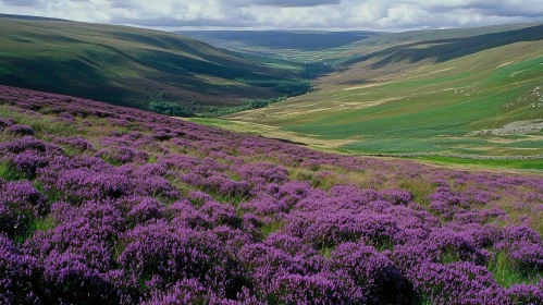 Enchanting Purple Heather Landscape