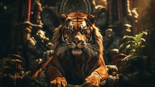 Majestic Tiger in the Jungle: A Cinematic Elegance