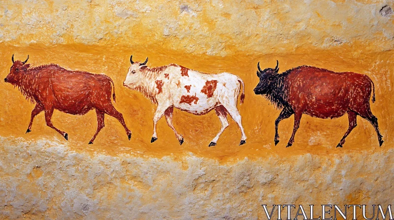 Prehistoric Bull Art AI Image