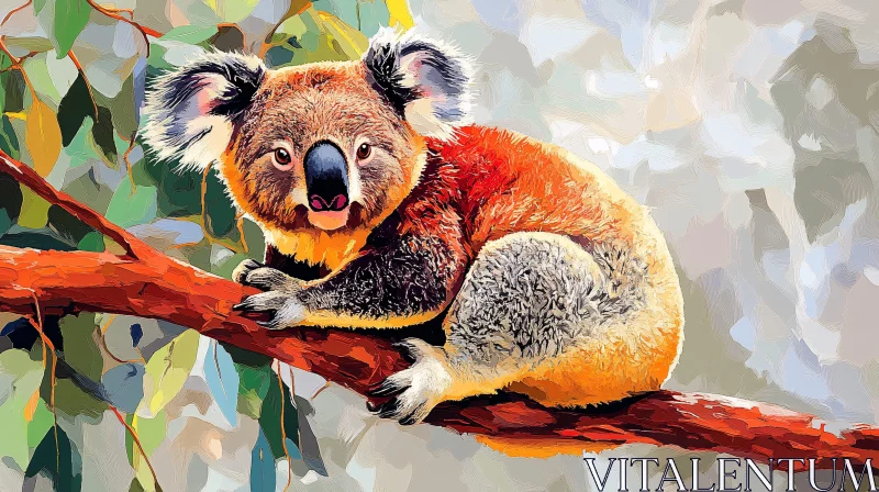 AI ART Vivid Koala Artwork