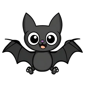 Charming Cartoon Bat Image