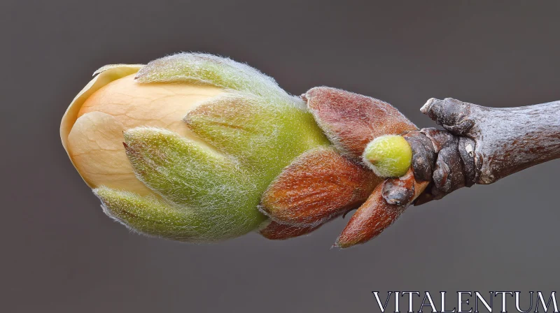 AI ART Detailed Macro Image of a Bud