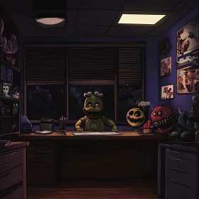 Creepy Office Scene with Animatronic