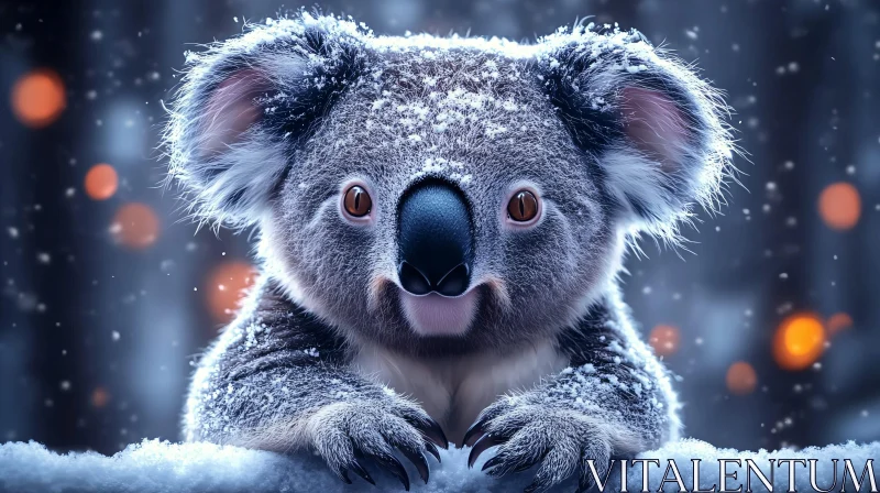 AI ART Winter Wonderland Koala