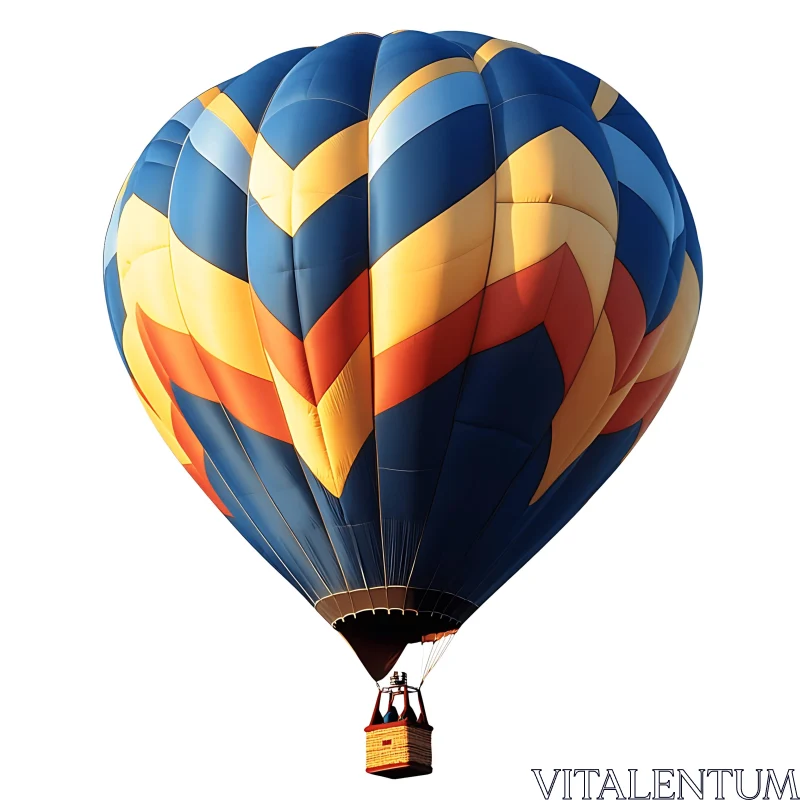 Geometric Pattern Hot Air Balloon Flight AI Image