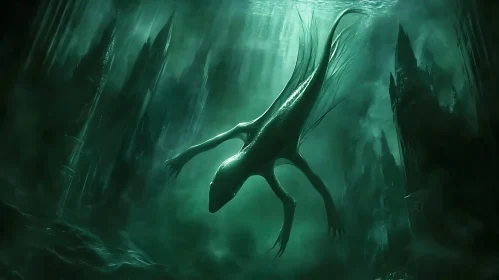 Mysterious Subaquatic Entity in Dark Waters