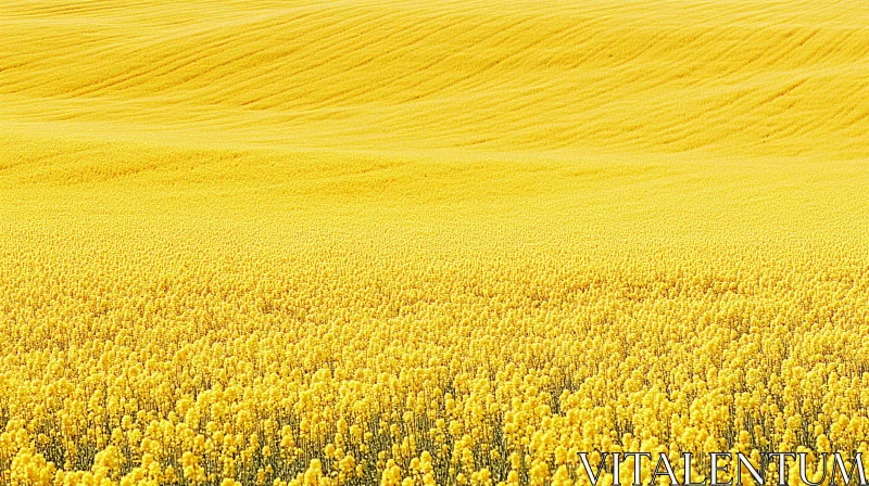 Sea of Yellow Blooms in a Field AI Image