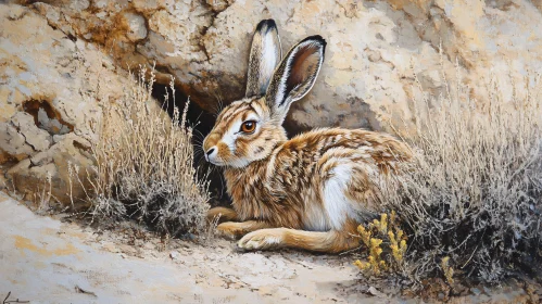 Intricate Desert Bunny Illustration