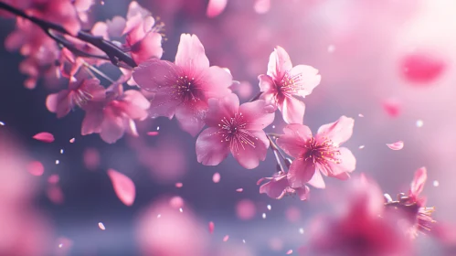 Pink Cherry Blossom Petals