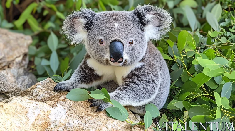 Koala in Natural Habitat AI Image