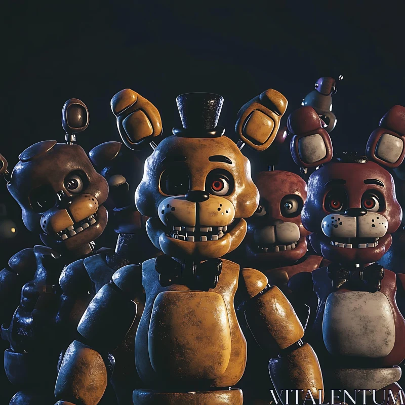 AI ART Horror Animatronics at Night