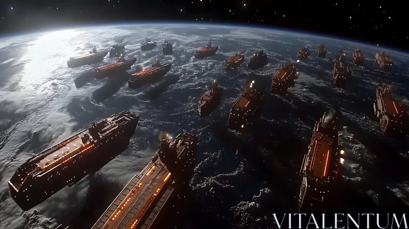 Advanced Fleet in Space AI Image