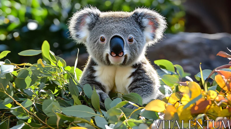 Koala in Natural Habitat AI Image