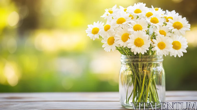 AI ART Serene Summer Daisy Arrangement