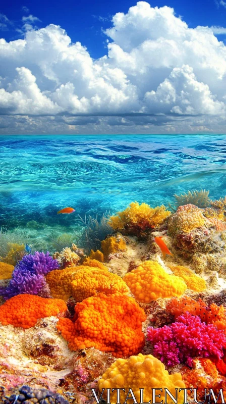 AI ART Vibrant Underwater Coral Reef