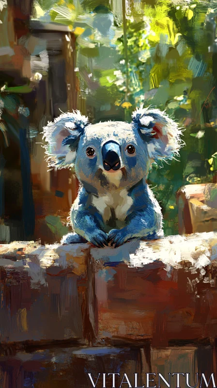 Wild Koala Painting AI Image