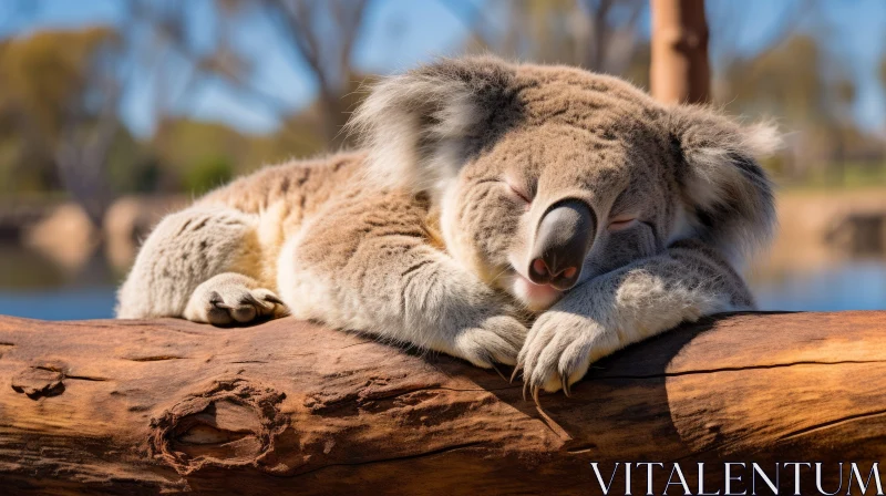 Playful and Symbolic Imagery of Koala in Natural Habitat AI Image
