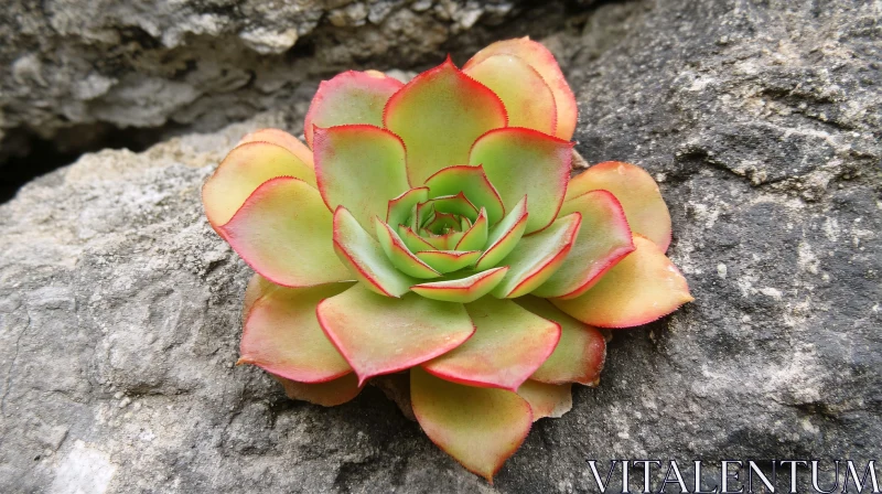 AI ART Succulent Plant in Rocky Habitat