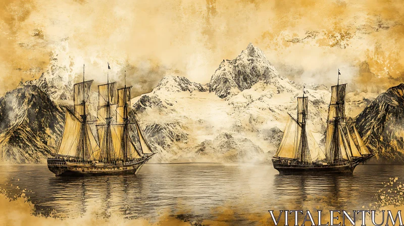 AI ART Historical Artwork of Sailing Ships