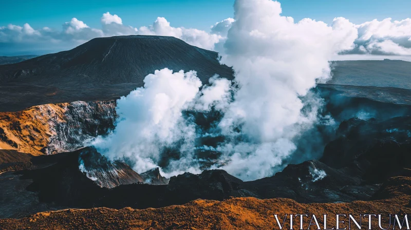 AI ART Majestic Volcano Eruption Landscape