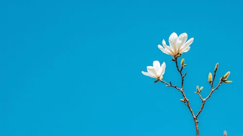 White Magnolia in Bloom