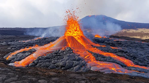 Volcano Eruption Lava Flow