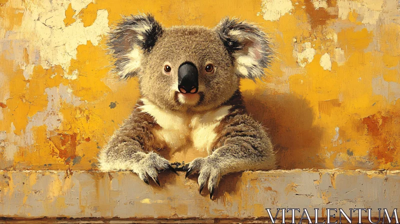 AI ART Koala in Artistic Backdrop