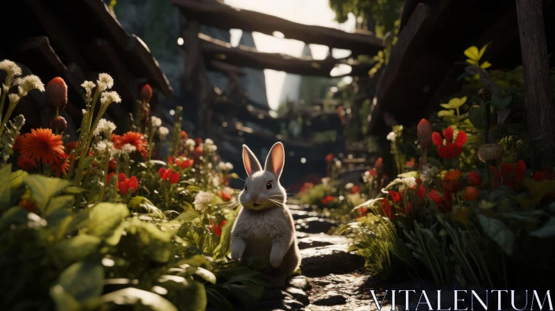 AI ART Enchanting Bunny Illustration in Unreal Engine 5 Style