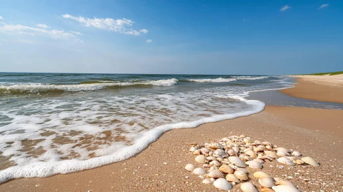 Peaceful Shoreline with Gentle Ocean Waves