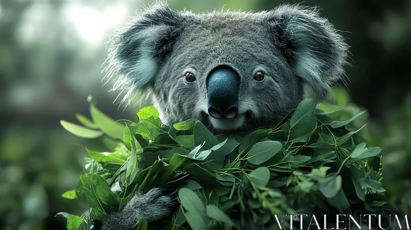 AI ART Koala and Eucalyptus