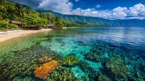 Idyllic Tropical Coastal Scenery