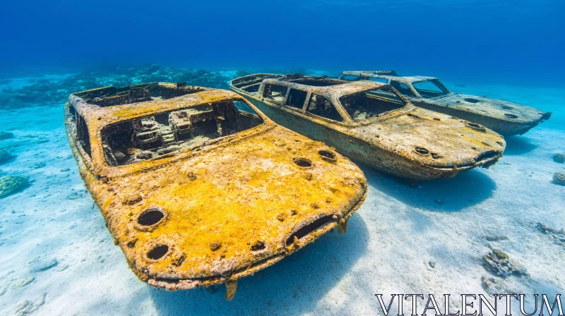 AI ART Underwater Car Graveyard