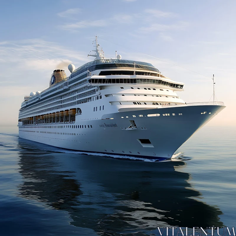 Majestic Cruise Ship at Sea AI Image