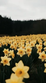 Vast Yellow Daffodil Field