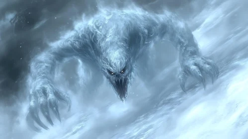 Frozen Creature in Snow