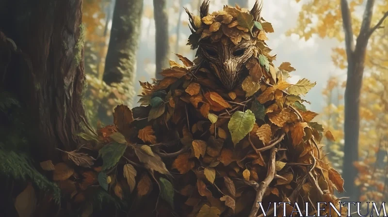 AI ART Woodland Guardian in Leafy Disguise