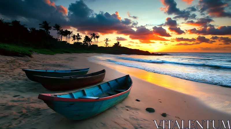 Peaceful Evening by the Sea AI Image