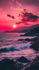 Majestic Sunset by the Sea