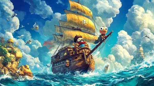 Animated Pirate Ship Adventure