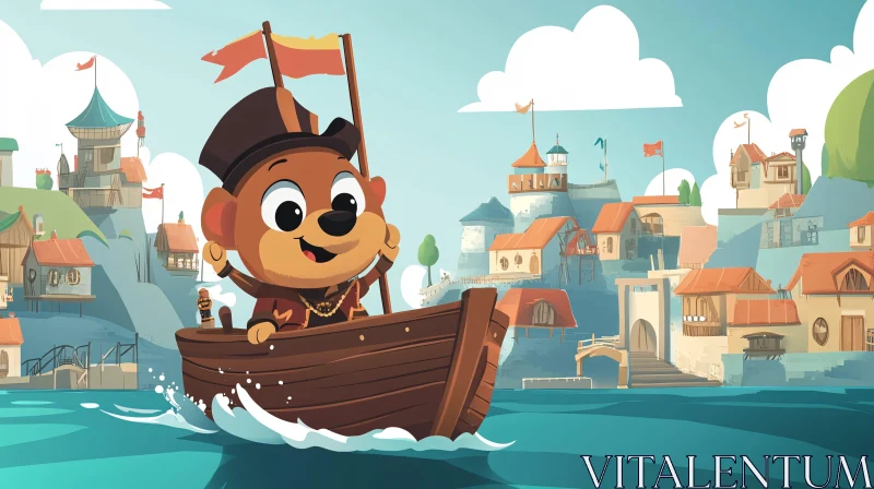AI ART Pirate Bear's Seaside Adventure