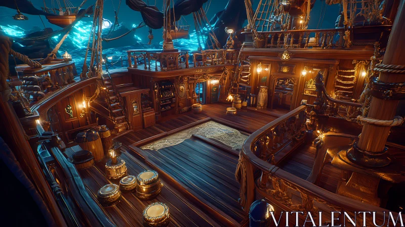 AI ART Ornate Ship Interior with Inviting Ambiance