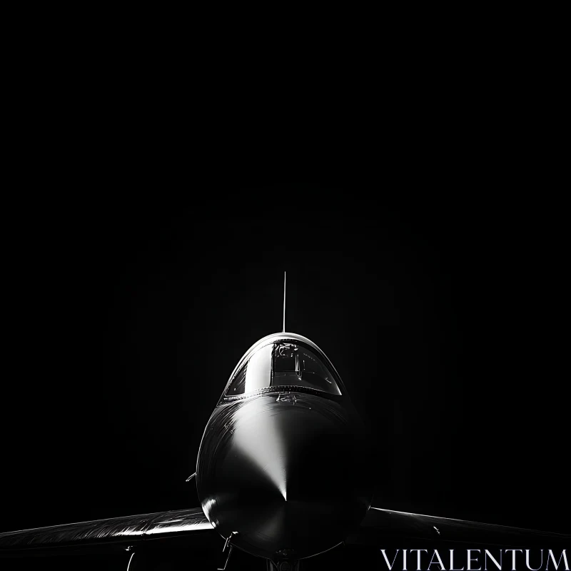 Front View of Aerodynamic Fighter Jet