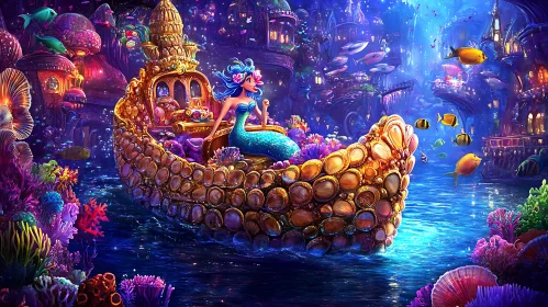 Magical Underwater Fantasy with Colorful Sea Life