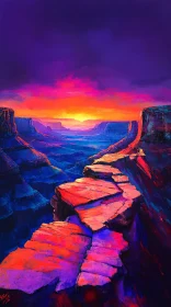 Sunset Glow Over Majestic Canyon