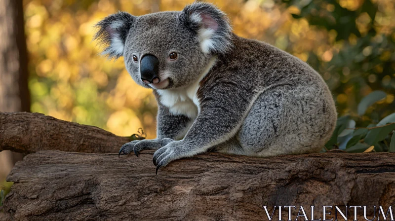 Tranquil Koala in Natural Habitat AI Image