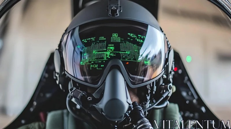 Futuristic Pilot Gear in High-Tech Aviator Cockpit AI Image