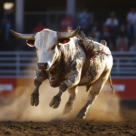 Majestic Bull in Dynamic Rodeo Display