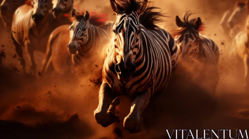 Zebra in Motion - Winner of Digital Art Contest AI Image